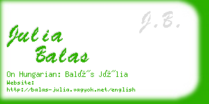 julia balas business card